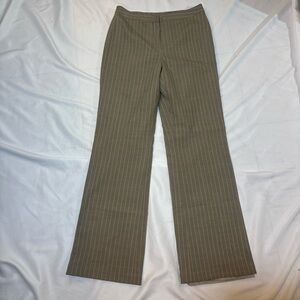 Source Unknown Women’s Size 4 Taupe Pinstripe Flare-Leg Dress Pants